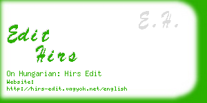 edit hirs business card